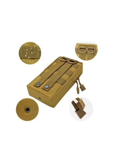 Geeksen Kampanya Siyah Askeri Kemer Çantası - Hafif, Dayanıklı Outdoor Spor Çantası, Telefon & Aksesuar Taşıma, 8.7 4.9 2.2 İnç Set Siyah