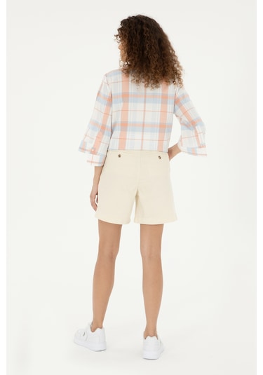 U.s. Polo Assn. Kadın Ekru Şort / Bermuda 50281740-vr019 Ekru