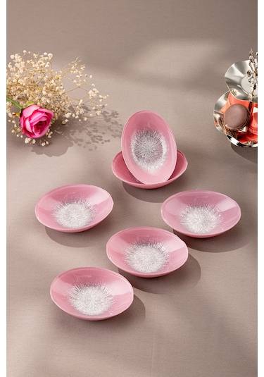 Emsan Pastel 6 Parça Cam Gondol 12 Cm Pembe Pembe