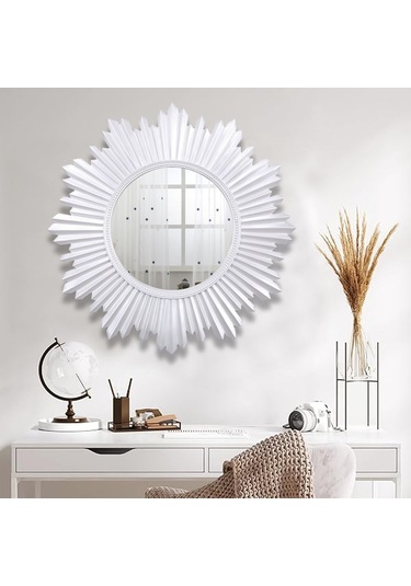 Armanda Yuvarlak Ayna İnci Ceviz