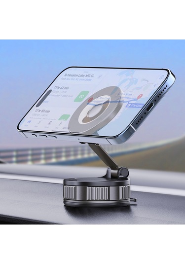 Teltree Zinc Alloy N52 Manyetik Araç Telefon Tutucu - Vakum Süpürge 360 Dönebilen, Sıcak Dayanıklı, Sarsıntıya Dayanıklı, Evrensel Uyumlu