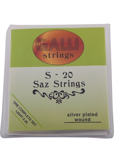 Galli İtaly 0.20 Pyramid Profesyonel Uzun Sap Saz Teli Seti