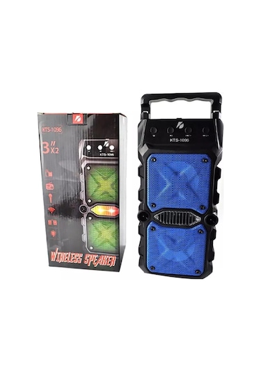 KTS-1096 Büyük Boy Çift Çıkışlı Ses Bombası Bluetooth Hoparlör Çok Renkli