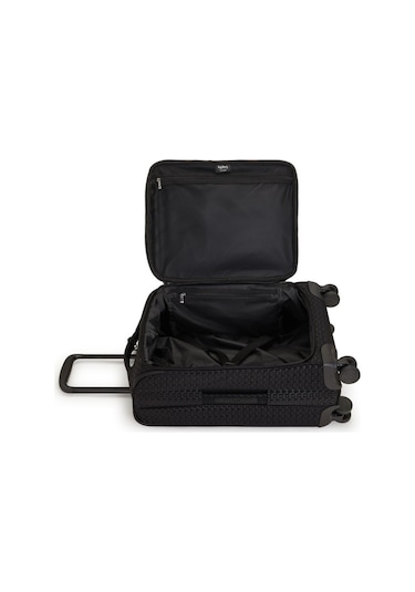 Kipling Kıplıng New Youri Spin S Küçük Boy Tekerlekli Valiz Siyah Sıgnature Emb Siyah
