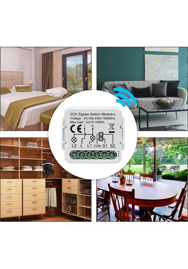 Teltree Tuya Zigbee Akıllı Anahtar Modülü - 2 Yollu Uzaktan Kontrol, Zamanlayıcı Ve Ses Komutu İle Ev Otomasyonu 1-gang