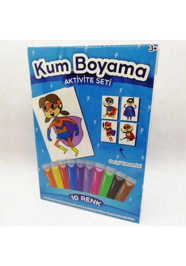 Süper Maske Süper Kahraman Kum Boyama Aktivite Seti