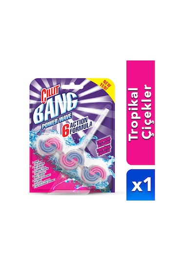 Cillit Bang Power Wave Tuvalet Temizleyici Blok Tropikal Çiçekler 39 G