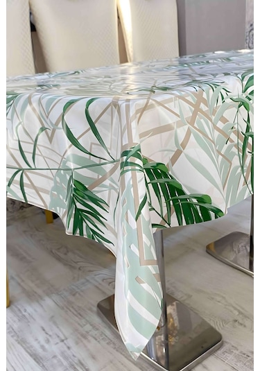 Rona Home Pvc Kaymaz Elyaf Tabanlı Silinebilir Masa Örtüsü Su Geçirmez Muşamba Sofra Bezi Tüm Çeşitler Yeşil