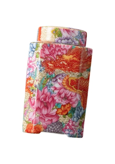 Homyl Seramik Çay Kutu Porselen Zarif Yemek Masası Ev Ofis Stil B