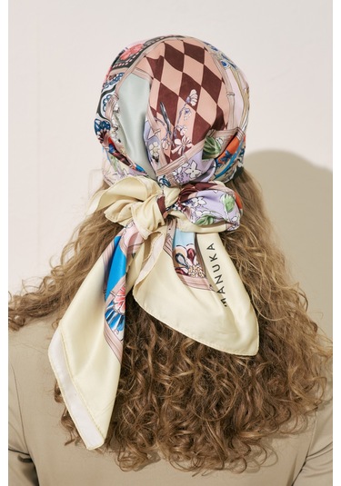 Saten Desenli Şal Guel Guel