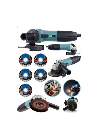 Stilmax STM1330 3000 W Hybrid Motor Devir Ayarlı Taşlama Makinesi + Taşlama 5 Adet