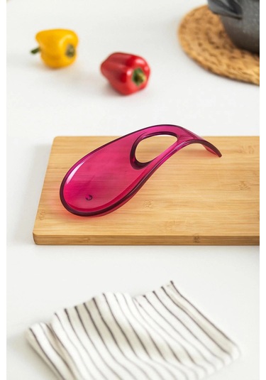 Akrilik Pembe Tezgah Üstü Kirli Kaşıklık & Kepçe Altlığı Çok Renkli