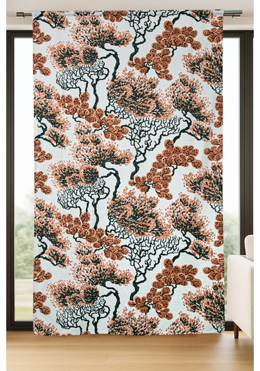 Taiga Fon Perde Bej Turuncu 140x240 Turuncu