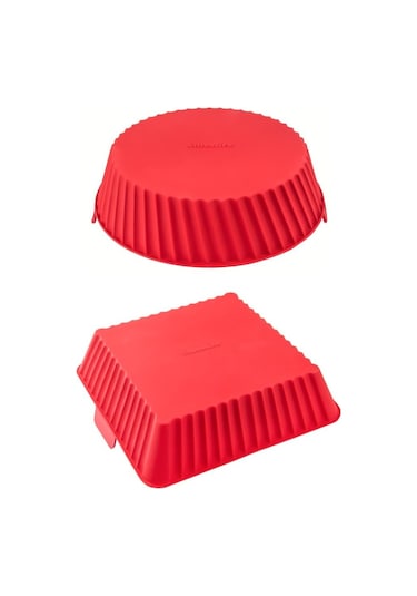 Onikiden Kare ve Yuvarlak Airfryer Silikon Pişirme Kabı Seti 2'li Set 20 CM