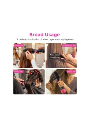 Venturemart Kızlar / Kadın Için Hızlı Saç 3ü 1 Arada Düzleştirici Kurutucu Tarak Fırçası Saç Düzleşt