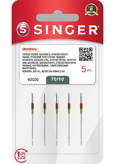 Singer Ev Tipi Dikiş Makine İğnesi 10 Numara 2020-70/10