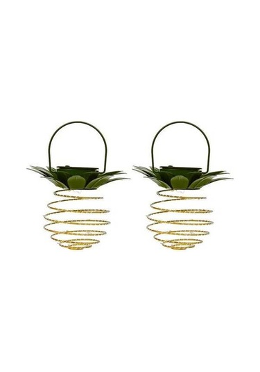 Besthome1 2'lik Ananas Şekilli 24 Led Güneş Enerjili Bahçe Lambası - Su Geçirmez Ve Uzun Ömürlü