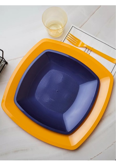 Kilena Tek Kullanımlık Plastik Tabak - Yemek Tablası 150501963 3