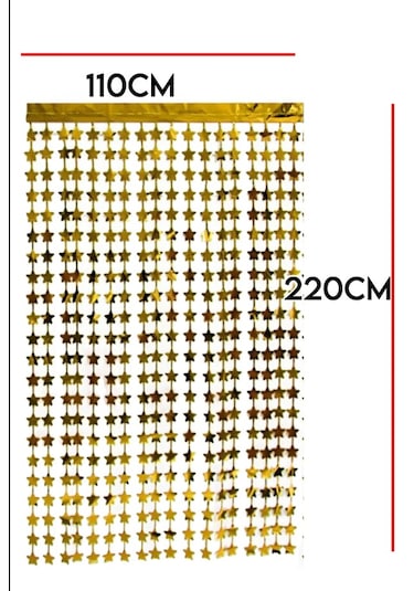 Gold Fon Arka Perde Işıltılı Yıldızlı Ramazan Bayramı Süsleri