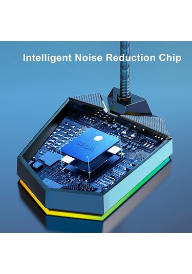 Profesyonel Usb Masa Mikrofonu - 360 Derece Yönlendirme, Rgb Led Aydınlatmalı, Oyun Ve Kayıt İçin