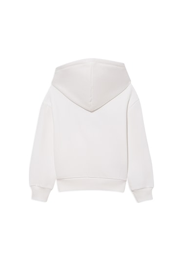 Mavi - Mavi Logo Baskılı Beyaz Kapüşonlu Sweatshirt 6610110-70057