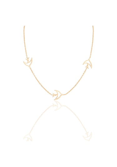 Gümüş Rose Martı Kolye