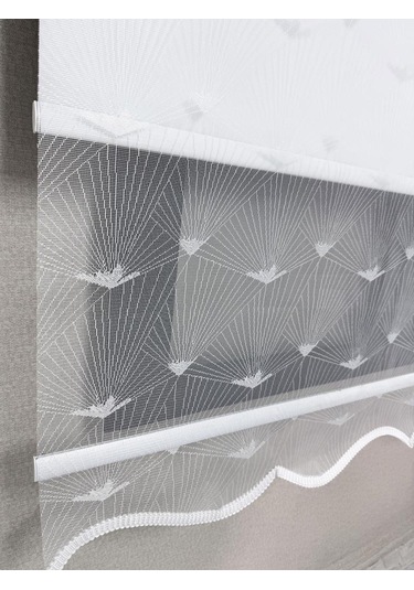 Bbb Blackout Işık Geçirmez Çift Mekanizmalı Tül Stor Perde Beyaz Ts1095bl Beyaz