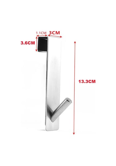 Paslanmaz Çelik Cam Kapı Üzeri Duş Kapısı Arka Duş Havlu Askısı Siyah