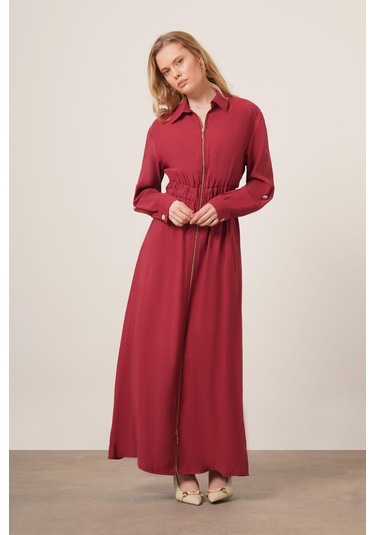 Ftz Women Kadın Modal Elbise Bordo 31033 Bordo