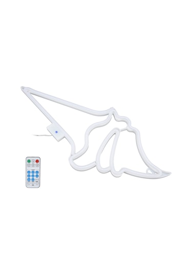 Geeroyoo Mavi Led Dondurma Neon Işığı - 18 Tuşlu Kumanda 8 Modlu Zamanlayıcı Duvar Lambası - Usb/pil Beslemeli - Ev, Restoran, Parti Dekorasyon Aydınlatması Açık Mavi Işık