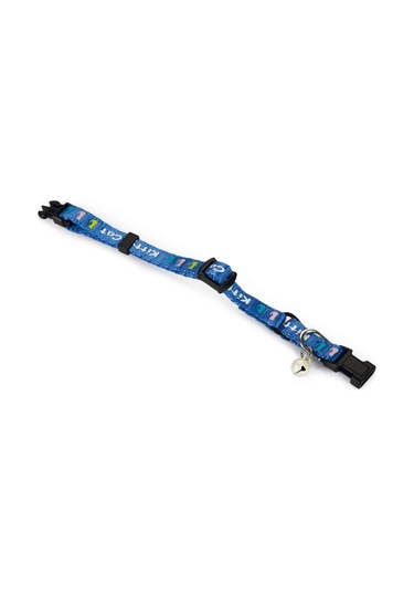 Beeztees Yavru Kedi Boyun Tasması, Zilli, Mavi, 17,5-23cm
