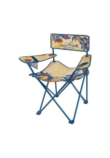 Ebitda Desenli Katlanır Kamp Piknik Sandalyesi - Rejisör Koltuğu - 40x48cm - Dayanıklı Boru Ve Kumaş - 110kg Ağırlık Kapasitesi Çok Renkli