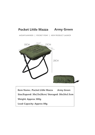 Dongjing Mounthiker Açık Cep Küçük Mazza Kamp Katlanır Asker Yeşili