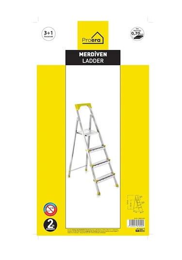 3+1 Galvaniz Merdiven Proera Metal Merdiven
