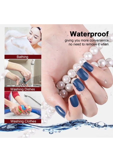 Qingmipy 12 Adet Tek Renk Tirazlı Abs Tırnak Seti - Yeniden Kullanılabilir, Kolay Tak-çık, Profesyonel Manikür Aletleriyle F648-3