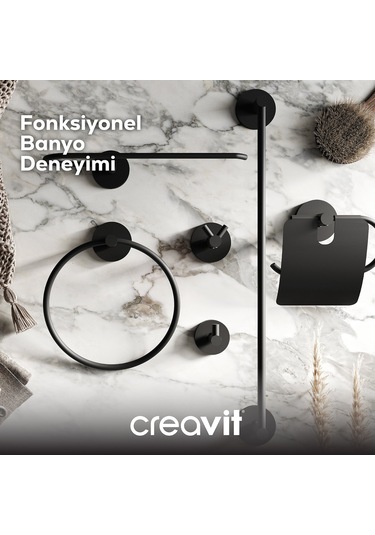 Creavit DR27014S Drop 2'li Bornozluk-Siyah