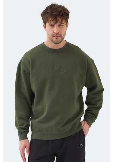 Slazenger Vadık 2li Set Erkek Oversıze Sweatshırt Yeşil - Turkuaz