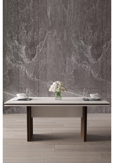 Modalife Linen 6 Sandalye + 1 Sabit Masa 180 x 100 CM Yemek Masası Takımı 6 Kişilik Vizon - Krem Modalife Linen 6 Sandalye + 1 Sabit Masa 180 x 100 CM Yemek Masası Takımı 6 Kişilik Vizon - Krem