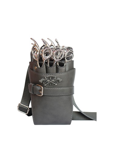 Singree Berber, Kuaför Ve Evcil Hayvan Bakıcıları İçin Çift Kullanımlı Bel/üst Çantası Araç Çantası - 7 Adet Kesici Konumu Çıkarılabilir , Pu Deri, Siyah