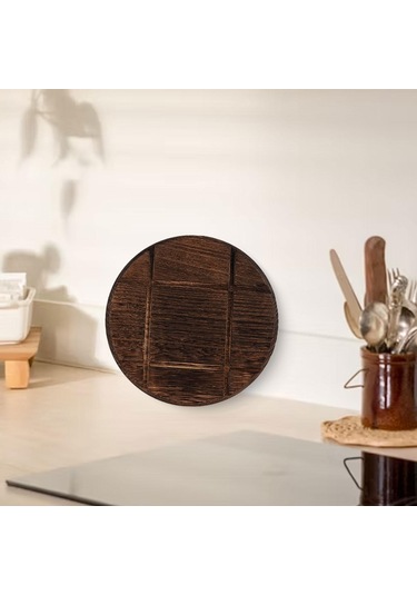 Suntek Mutfak Ahşap Sıcak Ped Bardak 18,9cmx18,9cmx1cm-yuvarlak