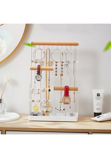 Qingmipy E Modeli Masaüstü Mükemmel Kolyeler, Küpe Ve Bileklikler İçin Çok Fonksiyonlu Gömlek Gösterge Rafı