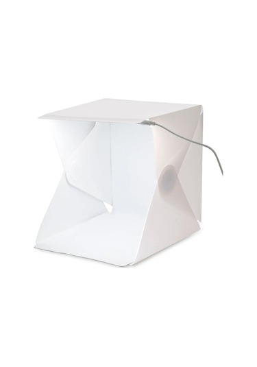 Upway Led Işıklı Katlanır Beyaz Siyah Fonlu Mini Stüdyo Fotoğraf Çekim Çadırı Beyaz