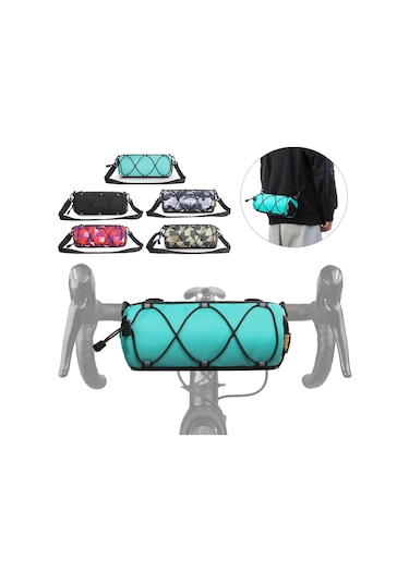 Rhinowalk Rk9103 2.4l Suya Dayanıklı Bisiklet Gidon Çantası Açık Mavi