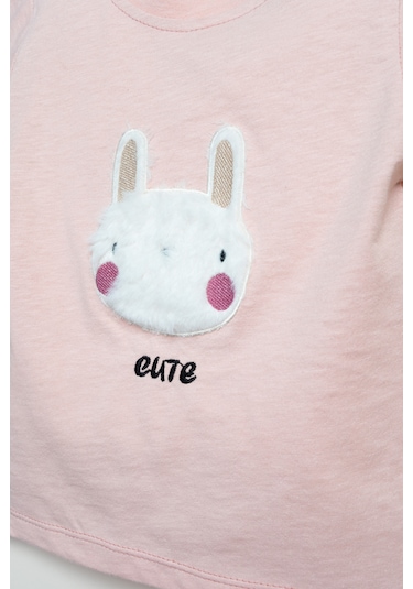Baby Fou Kız Bebek Şortlu 2'li Takım Pembe