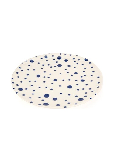 Tulu Porselen Salina Servis Tabağı - Mavi - 25 Cm Mavi