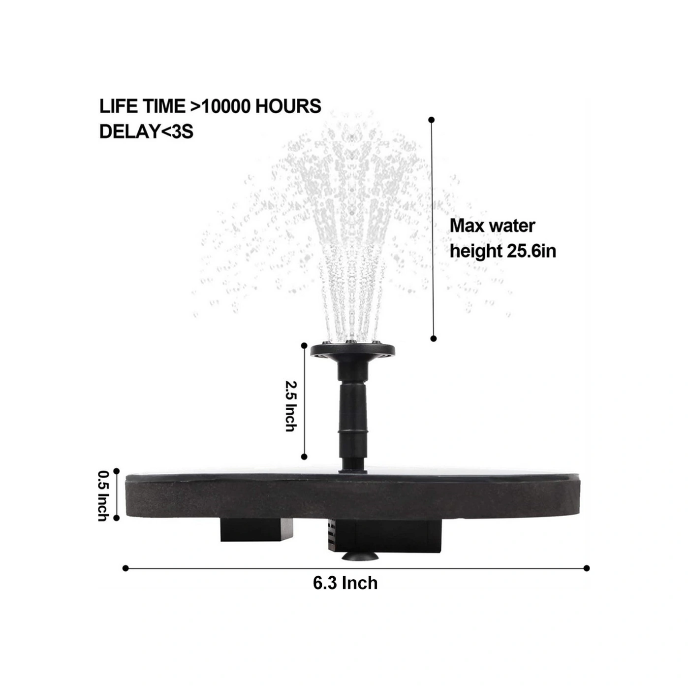 Dianziye Güneş Enerjili Dalgalı Kuş Banyosu Akışkan Fontanesi - Bahçe, Havuz, Teras İçin Verimli Su Pompa