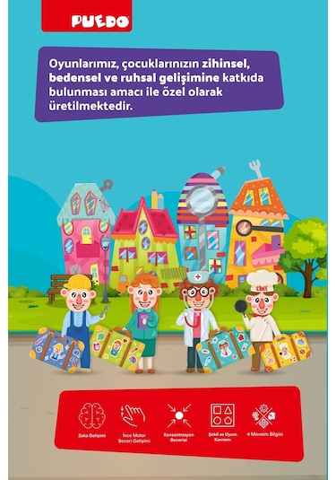 Puedo Bavulunu Topla Eşleştirme Oyunu - Meslekler