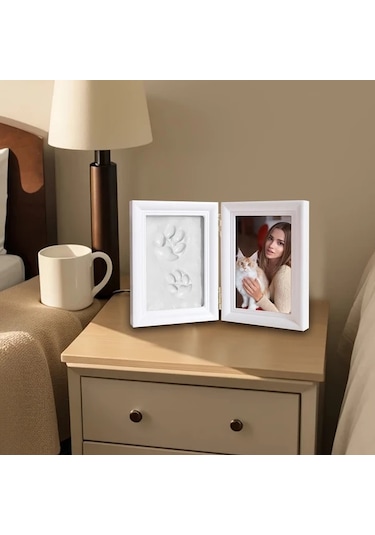 Fochsia Kırmızı Evcil Hayvan Pati Fotoğraf Çerçevesi - Kilde Pati İzi Yapımı Ve Anı Kiti