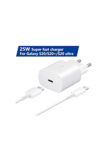 Samsung TA800 25 W Type-C Hızlı Şarj Aleti Kablo Set Beyaz
