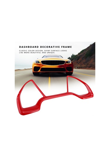 Reedark Honda Civic 10. Nesil 2016-2018 Abs Dashboard Dekorasyon Çerçevesi - Kırılmaya Dayanıklı, Parlak Kırmızı Desen, Kolay Kurulum, İç Dekor Güncelleme